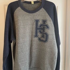 Gray and Navy Hide & Seek Clothing Logo Men's Sweater